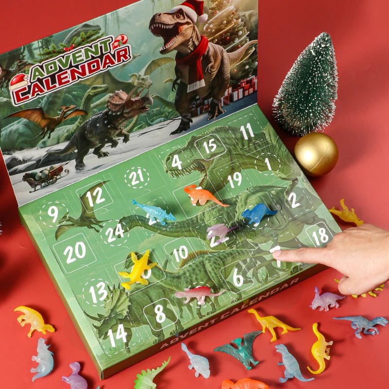Calendario de Cuenta Regresiva de Navidad Jurassic Journey 2025 con 24 Juguetes de Dinosaurios para Niños