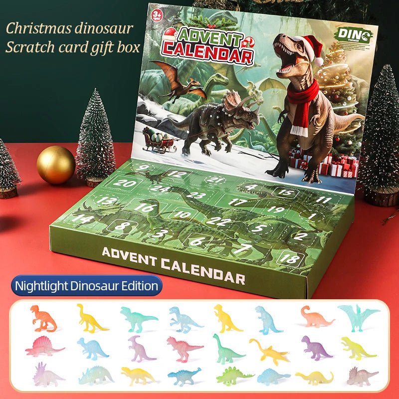 Calendario de Cuenta Regresiva de Navidad Jurassic Journey 2025 con 24 Juguetes de Dinosaurios para Niños