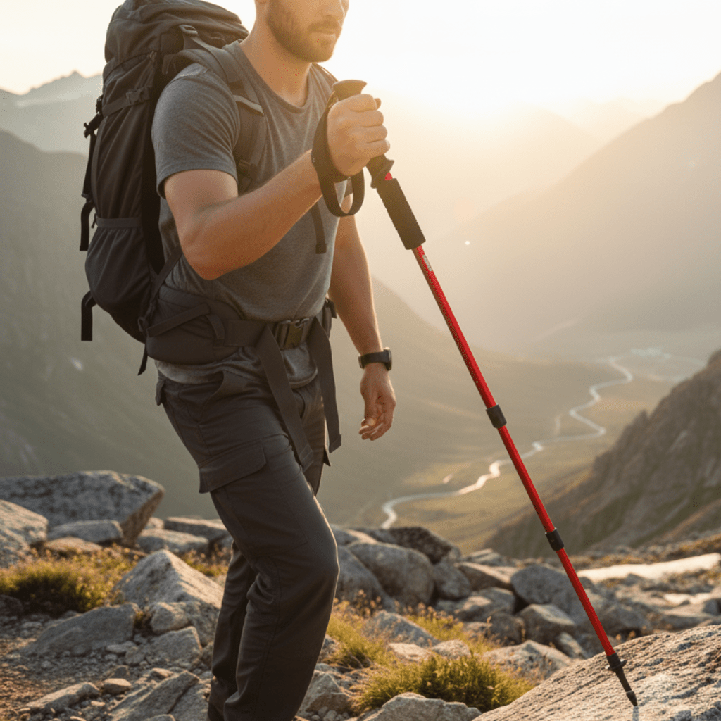Bastões de Caminhada Ajustáveis TrailMate com Pegas Ergonómicas para Caminhadas Estáveis
