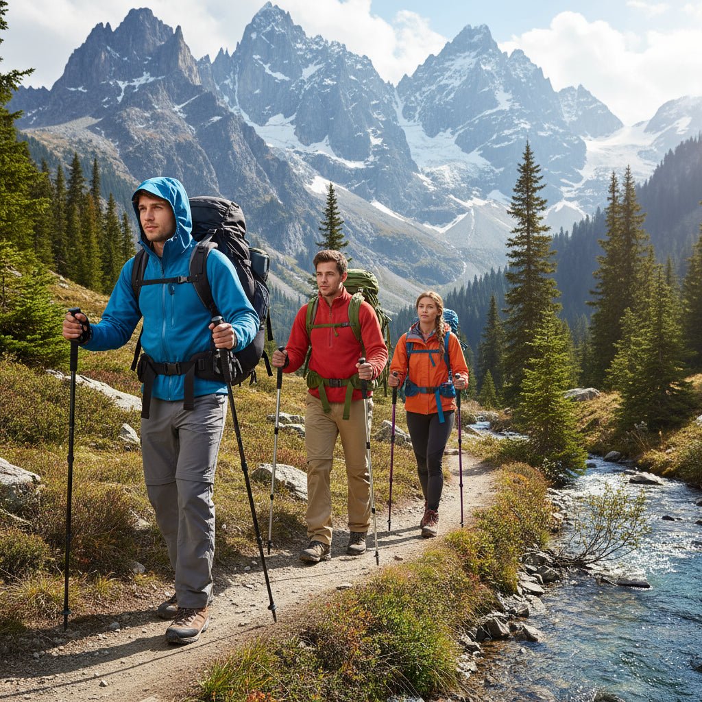 Bastões de Caminhada Ajustáveis TrailMate com Pegas Ergonómicas para Caminhadas Estáveis
