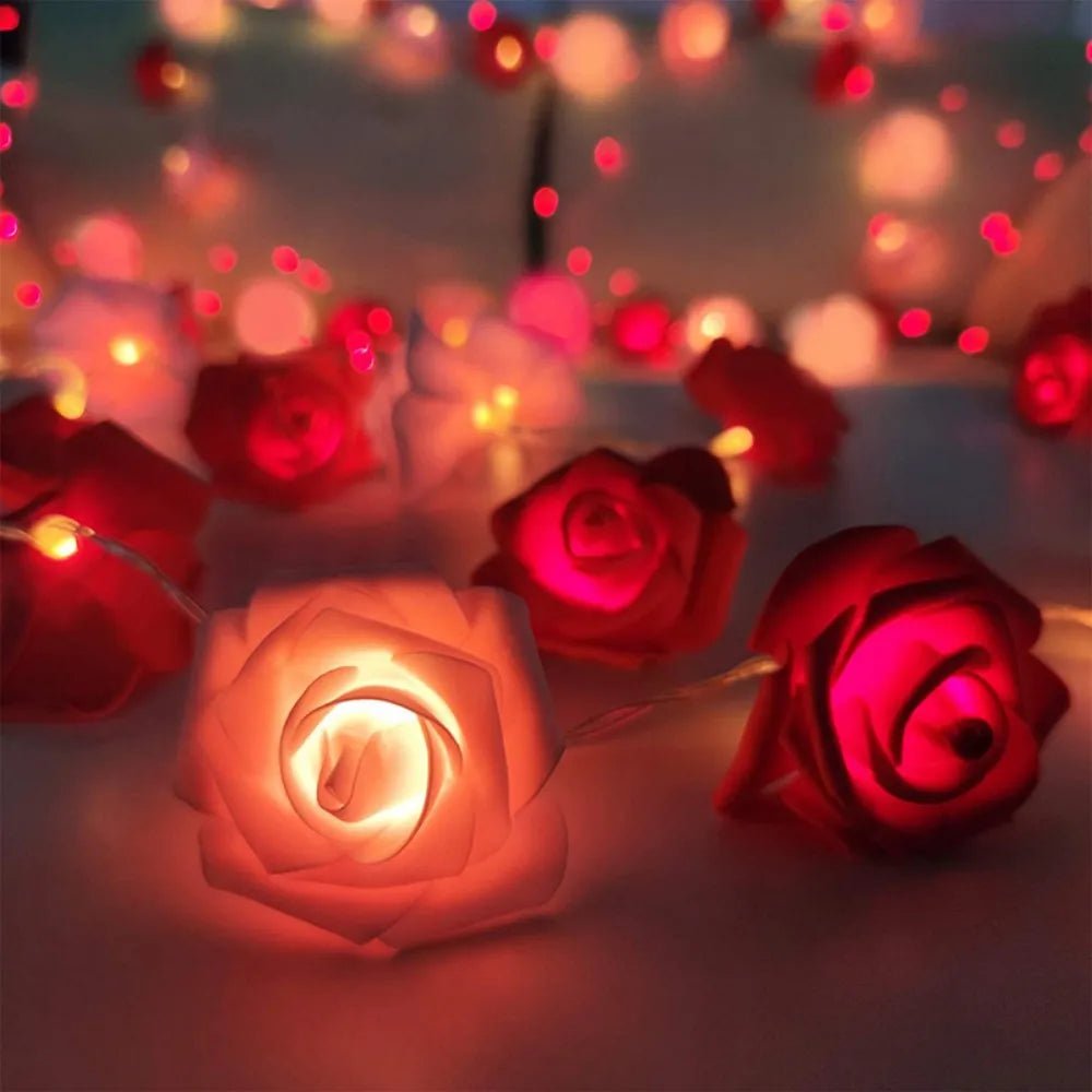 LunaBloom Kunstrozen Sfeerverlichting Op Batterijen Voor Romantische Valentijnsdecoratie