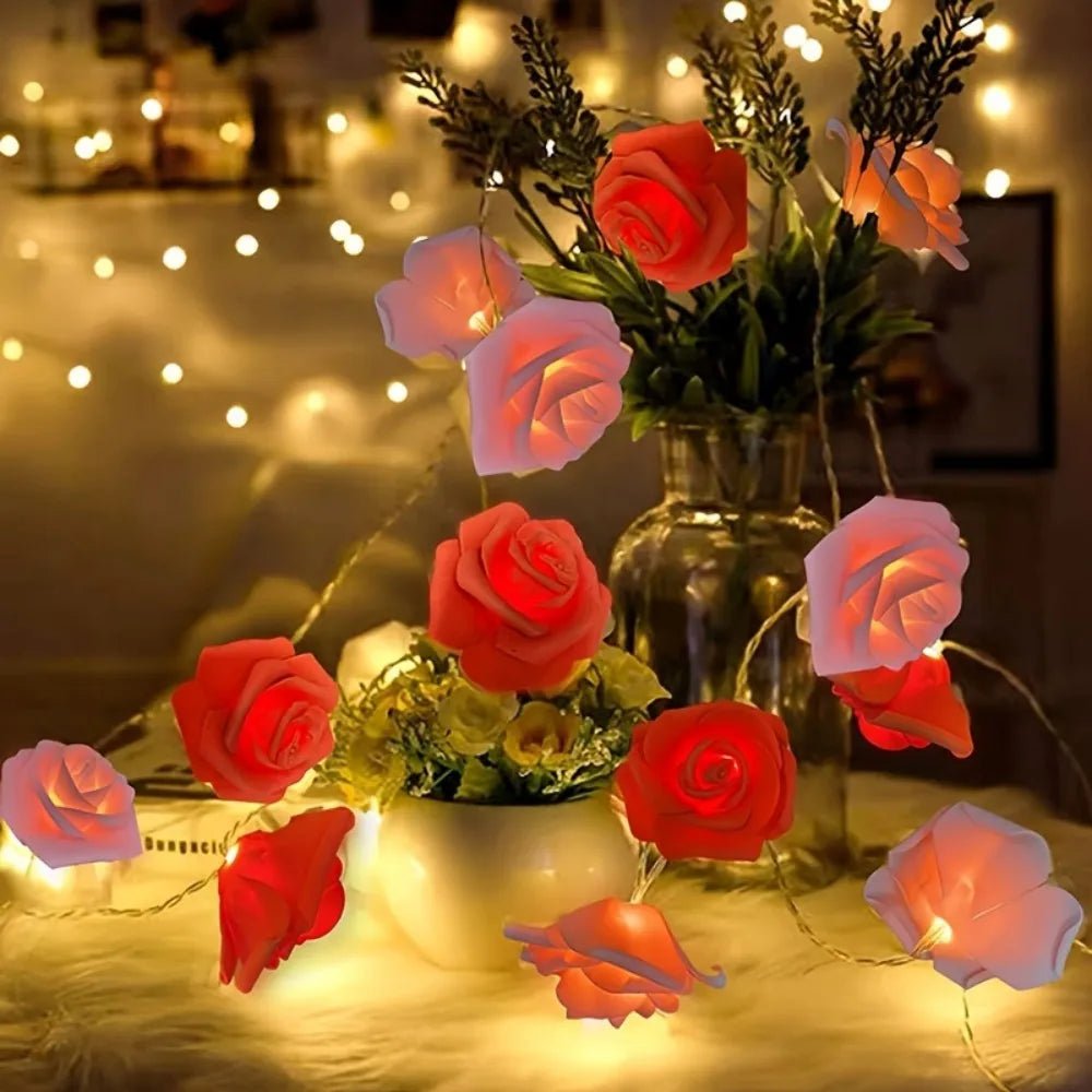 LunaBloom Kunstrozen Sfeerverlichting Op Batterijen Voor Romantische Valentijnsdecoratie
