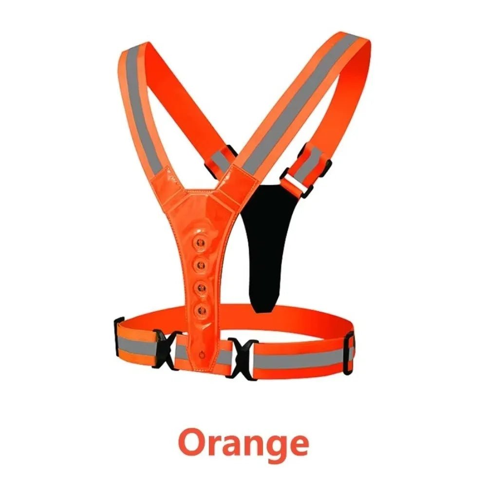 Chaleco de running LED LumaStride con ajuste ajustable y visibilidad de 360 grados