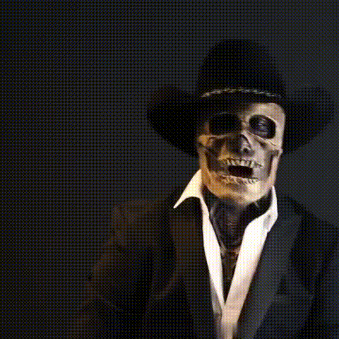 GrimShade Realistic Skeleton Mask With Hat For Halloween Disguise