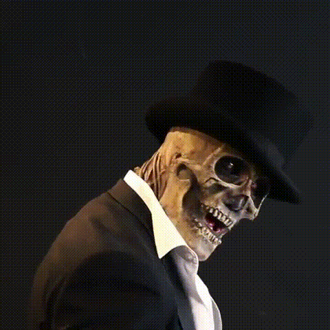 GrimShade Realistic Skeleton Mask With Hat For Halloween Disguise