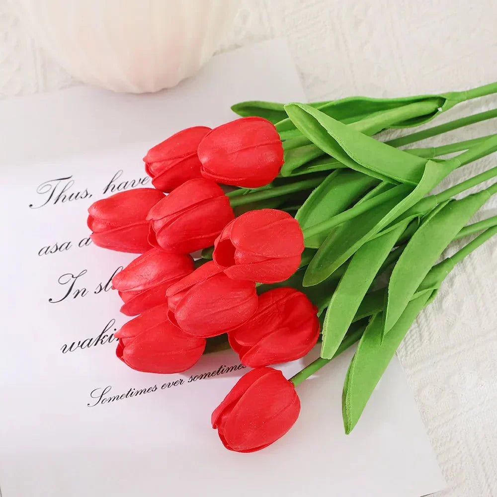 Lumina Realisztikus Mesterséges Tulipánok Otthondísz Kedvelőknek, Alacsony Karbantartású