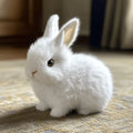 Peluche lapin réaliste avec mouvements authentiques pour la maison et l'école