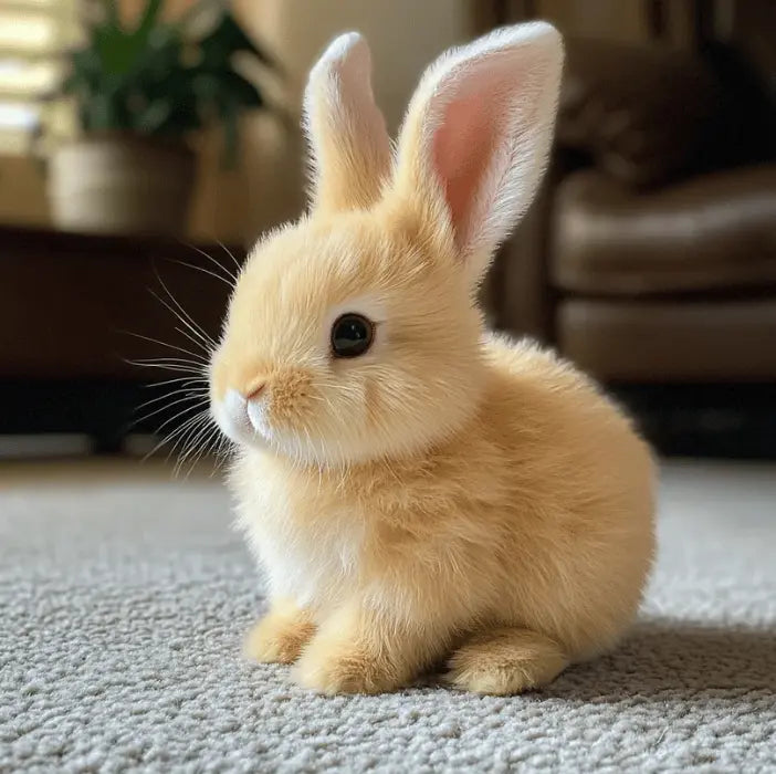 Peluche lapin réaliste avec mouvements authentiques pour la maison et l'école
