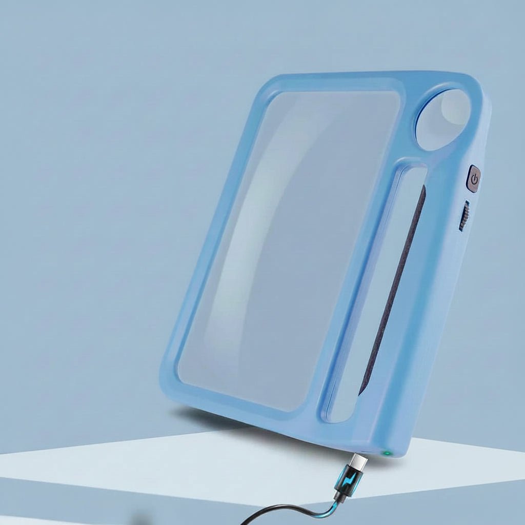 Clarionic USB oppladbar håndholdt forstørrelsesglass med LED-lys, 5x og 10x