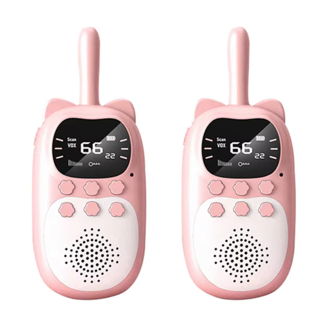 Kinder Digitales Walkie-Talkie-Set mit 3 km Reichweite und LCD-Bildschirm
