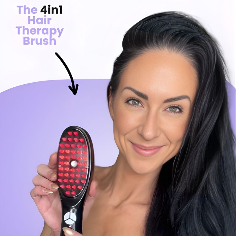 Red Light and Blue Light Therapy Hair Brush for Daily Scalp Care