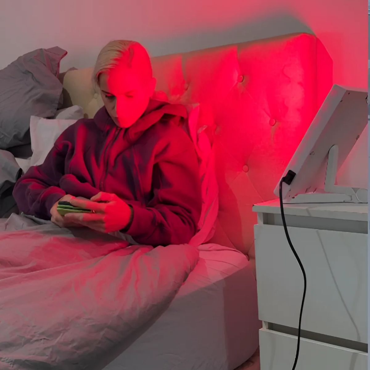 Home Stand Mounted Wellness Panel With Infrared Red Light