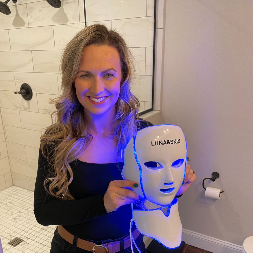 NovaGlow RegenMask LED Face and Neck Skin Rejuvenation Mask for Home Use
