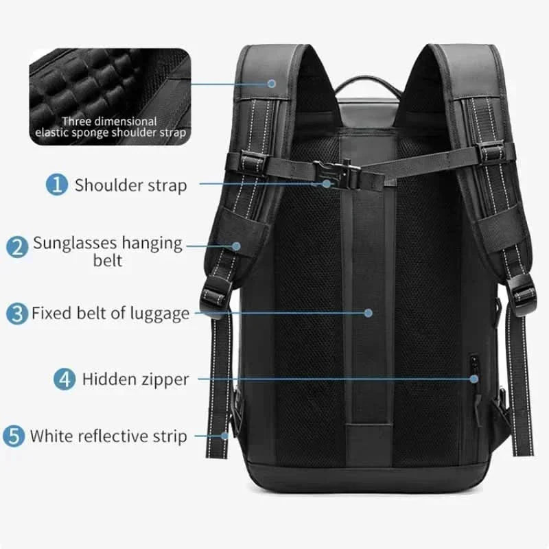 AeroFlex Compressible Laptop Backpack For Travelers Ultra Lightweight Organizer