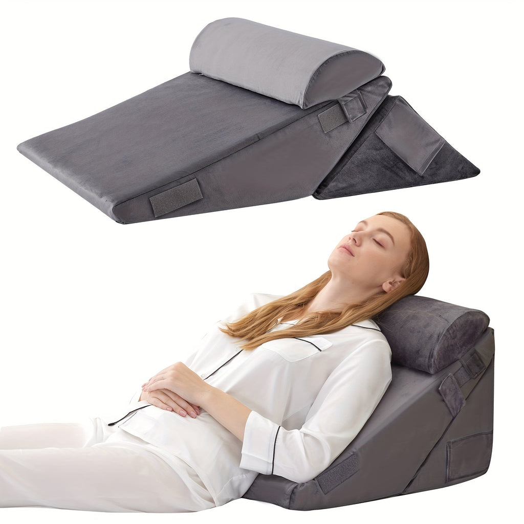 Sleepluxe Ayarlanabilir Yatak Kama Yastığı Sırt Rahatlığı ve Bacak Yükseltme İçin