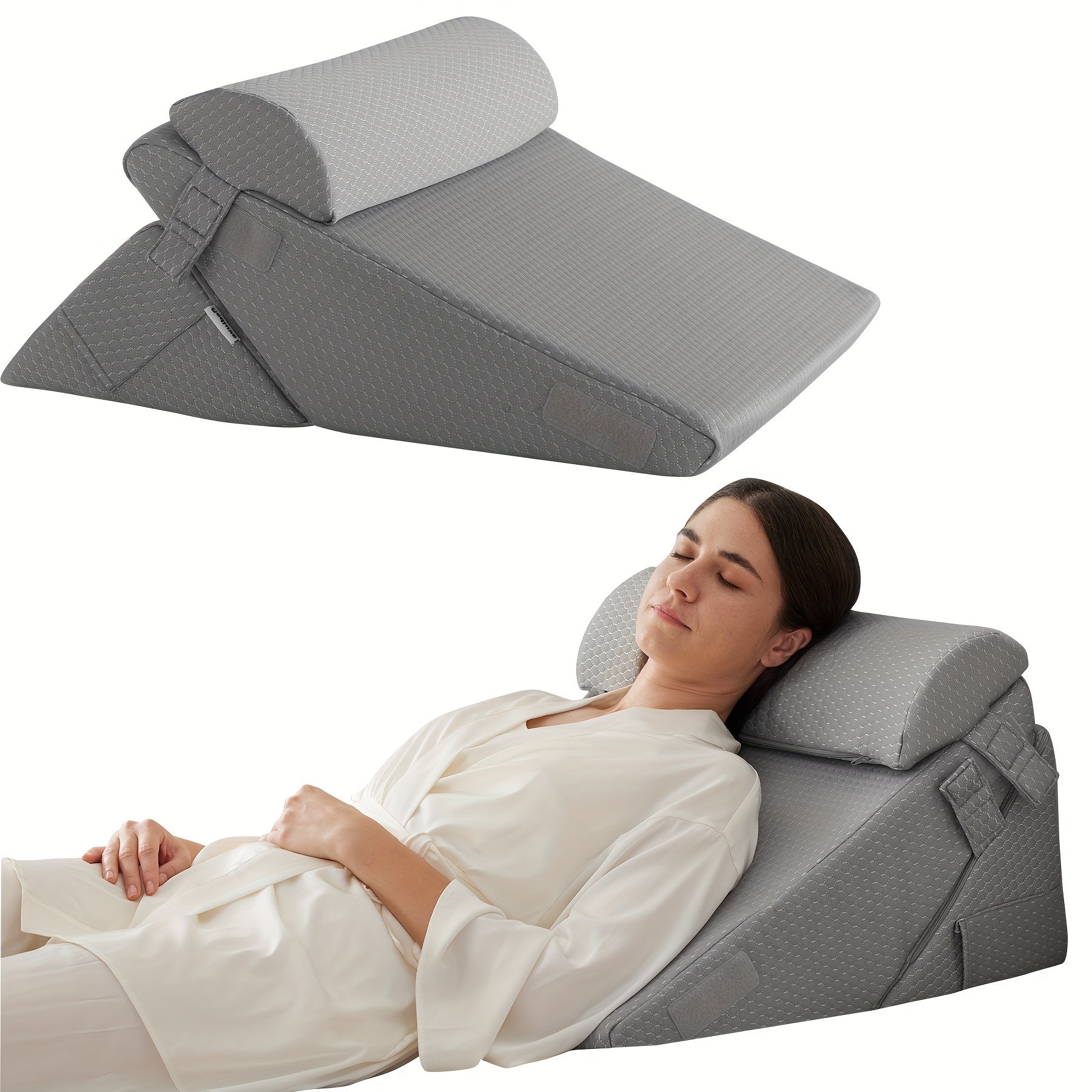 Sleepluxe Ayarlanabilir Yatak Kama Yastığı Sırt Rahatlığı ve Bacak Yükseltme İçin
