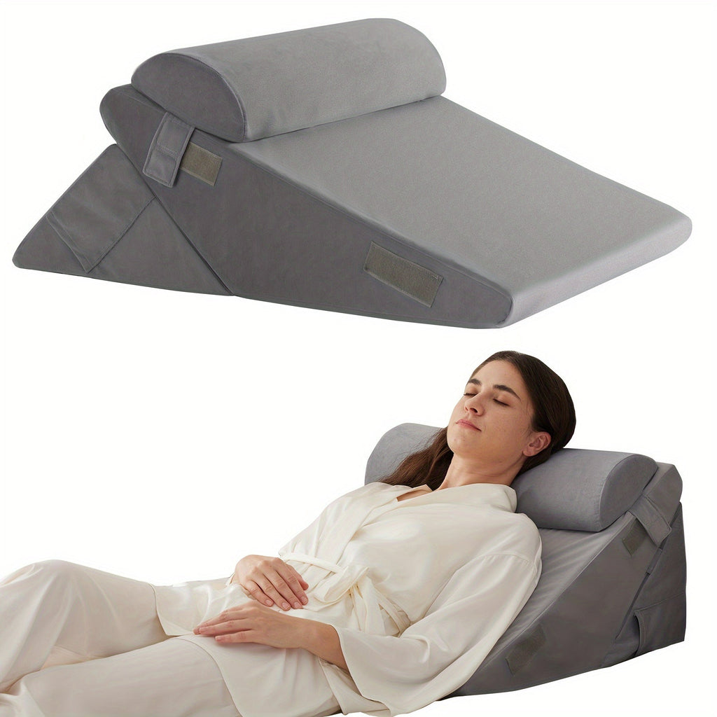 Sleepluxe Ayarlanabilir Yatak Kama Yastığı Sırt Rahatlığı ve Bacak Yükseltme İçin
