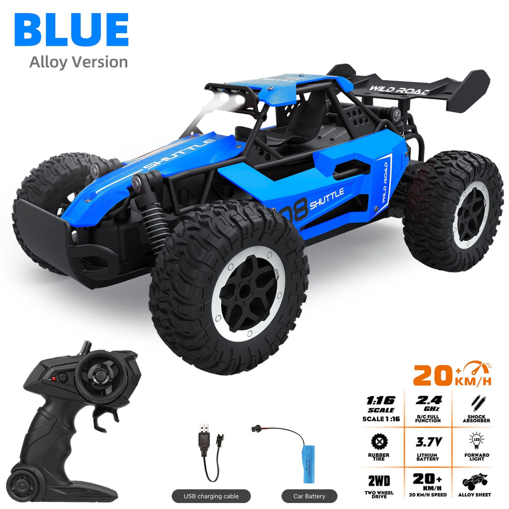 Vehículo RC todoterreno resistente con chasis de aleación para carreras al aire libre
