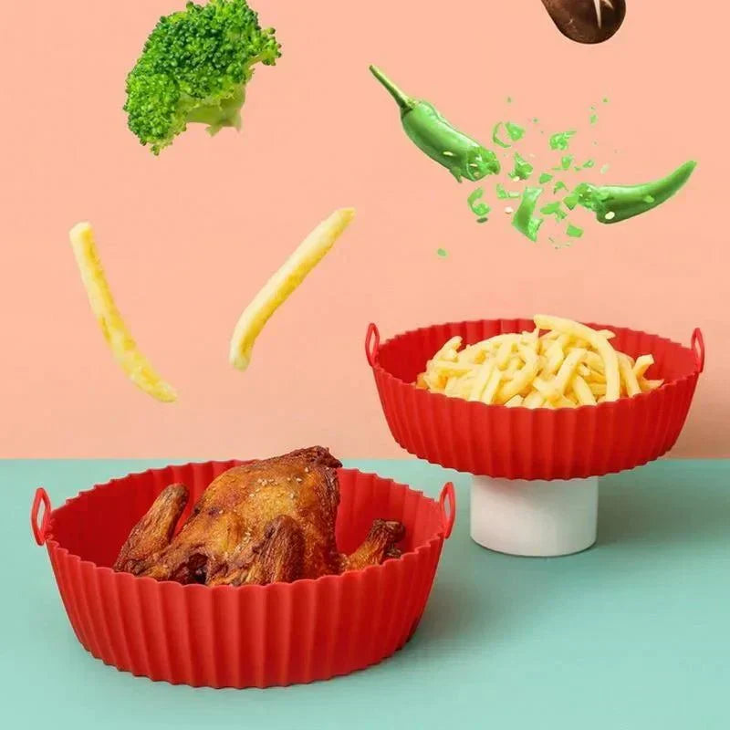 EcoLeaf Reusable Silicone Air Fryer Insert With Nonstick Surface For Eco Chefs