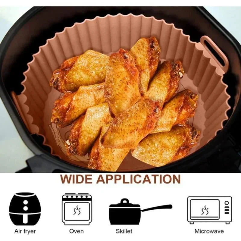 EcoLeaf Reusable Silicone Air Fryer Insert With Nonstick Surface For Eco Chefs