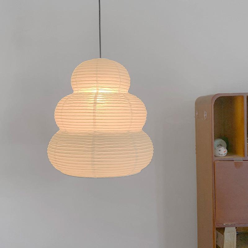 Suspension en Papier de Mûrier AstraLumen avec Éclat Doux