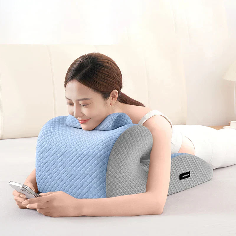 Cuscino sagomato AlignEase con memory foam per il supporto della postura e il sollievo dal russare