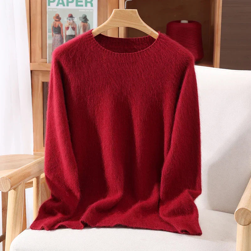 Suéter para mujer Aurelia Pure Cashmere con cuello redondo, ultra suave