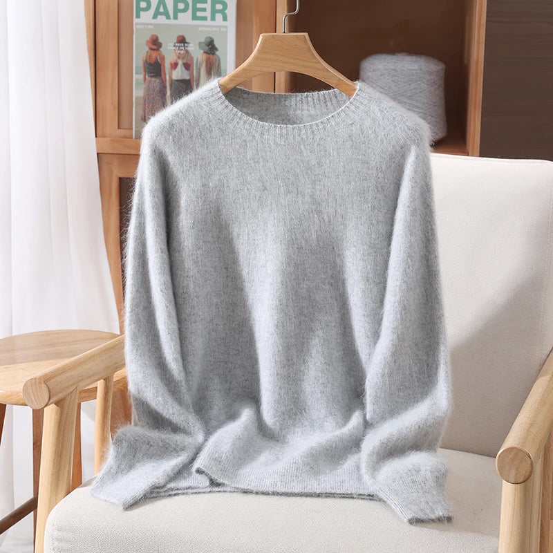 Suéter para mujer Aurelia Pure Cashmere con cuello redondo, ultra suave