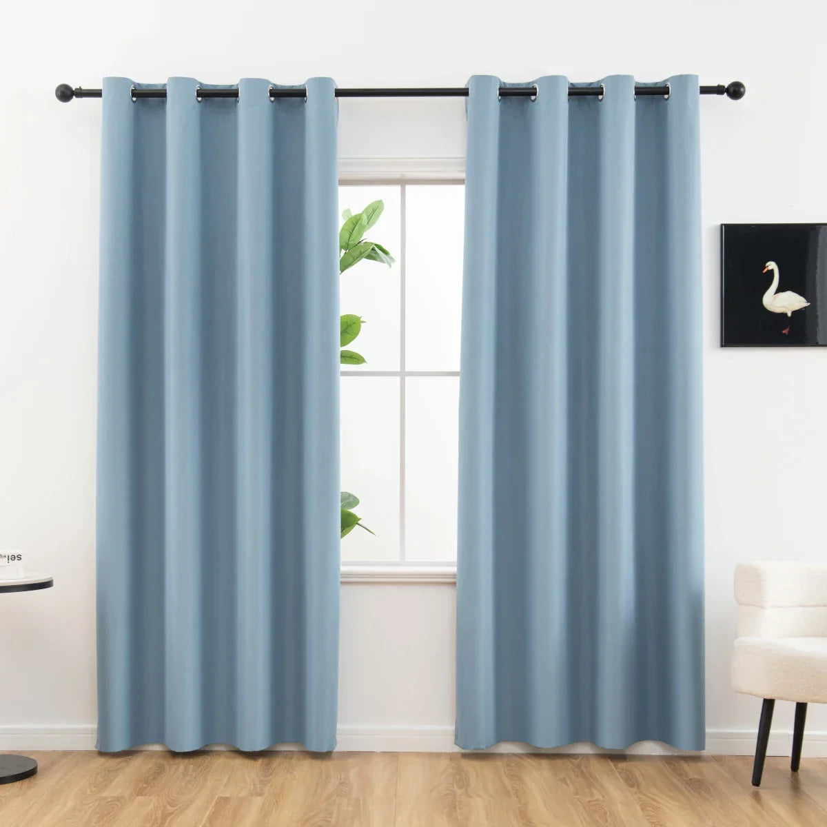 Luxedrape 100% Blackout Curtains With Coated Lining For Bedroom And Living Room