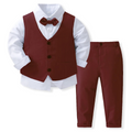 Klasický bavlněný formální outfit pro chlapce, oblečení na slavnostní příležitosti pro batolata a děti