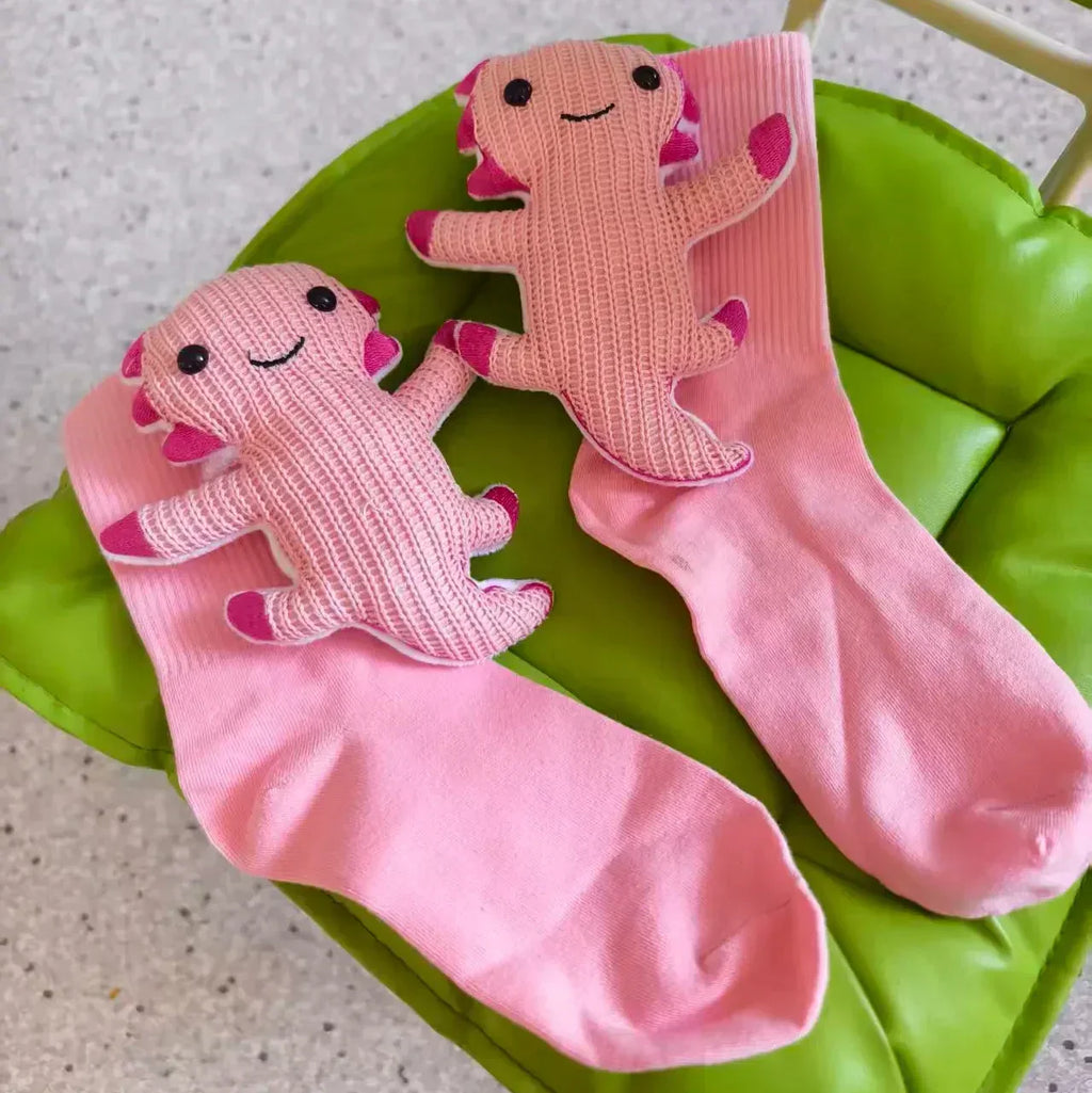 CozyNest Husstrumpor för Hemmavila med 3D-djurdetalj och Halkskydd