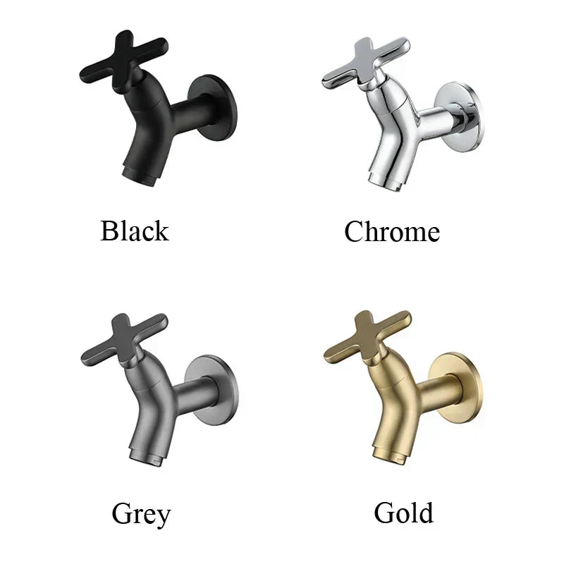 BrassFlow – Wall-Mounted Cold Water Tap in Solid Brass
