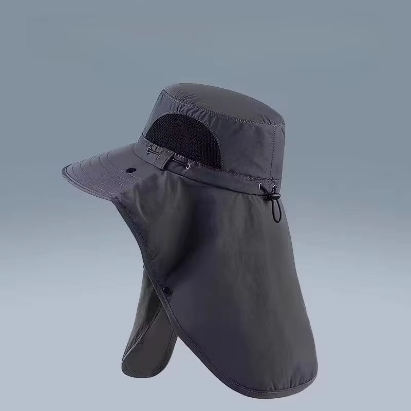 Sun Hat With UV Protection, Wide Brim, And Neck Flap For Hiking, Fishing, And Camping