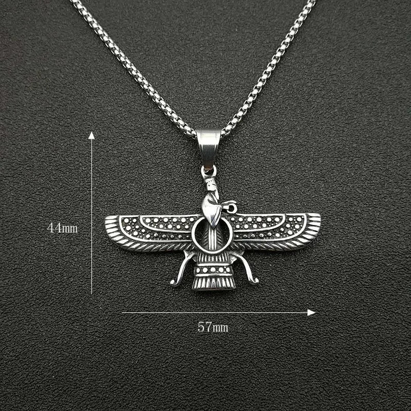 Faravahar and Ahura Mazda Pendant Necklaces for Zoroastrian Heritage