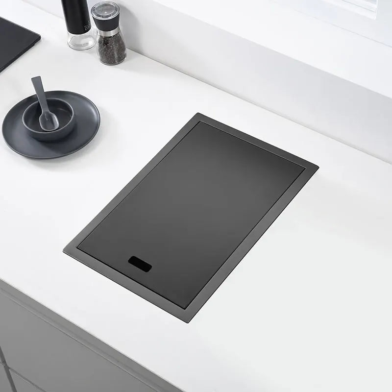 Fregadero de un solo seno de acero inoxidable oculto NookLine para cocinas y bares compactos