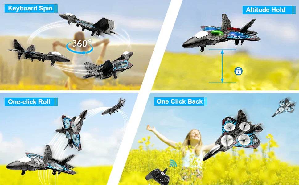 RC Combat Drone With Gravity Sensor And Quad Motors For Stable Flight
