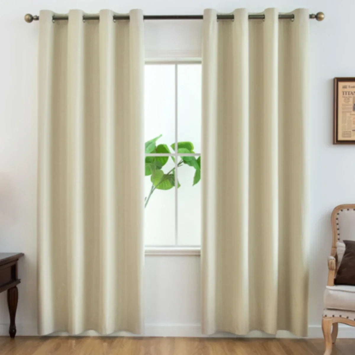 Luxedrape 100% Blackout Curtains With Coated Lining For Bedroom And Living Room