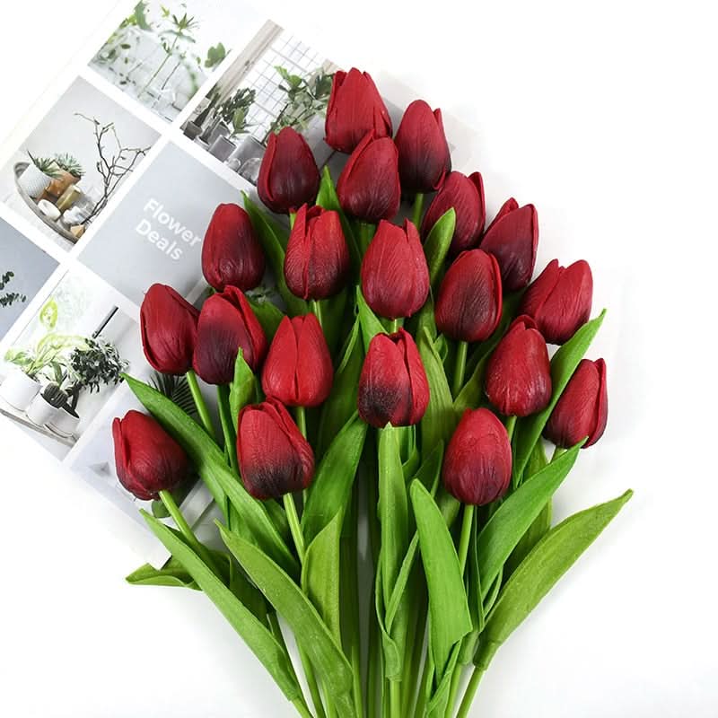 Elegantní realistické aranžmá tulipánů pro domácí a eventovou dekoraci