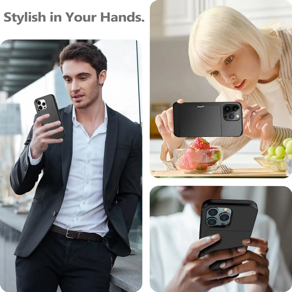 LuxShield Card Pocket Case For IPhone, Slim Profile, Card Slots, Protection And Style