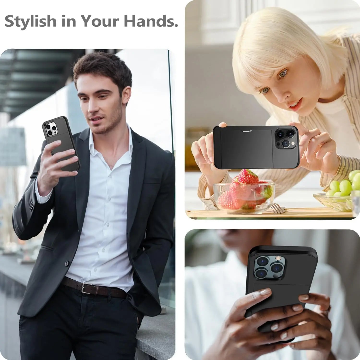 LuxShield Card Pocket Case For IPhone, Slim Profile, Card Slots, Protection And Style