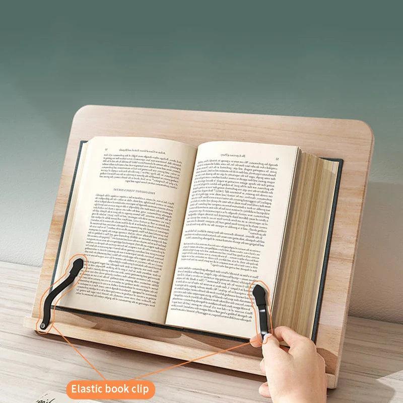 Support de livre en pin réglable pour lire sans le tenir à la maison