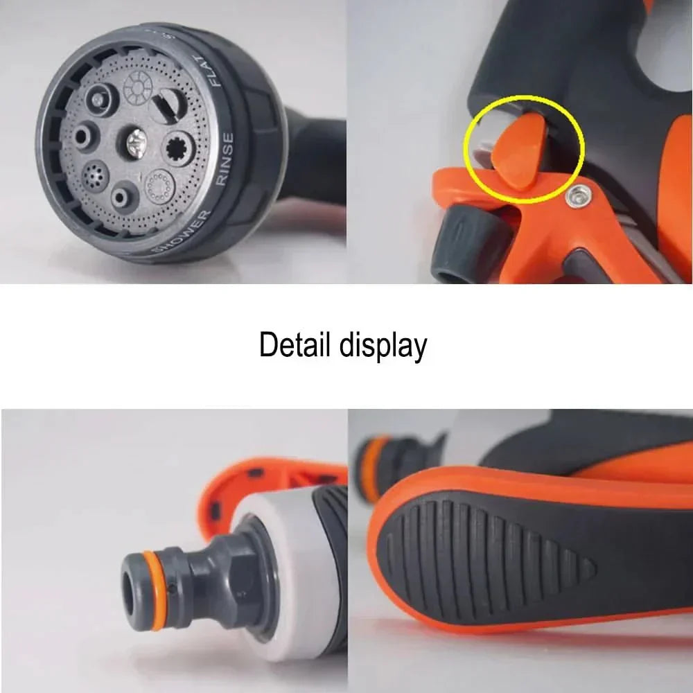 Pistolet de pulvérisation AquaPulse puissant pour jardin avec huit modes de pulvérisation et buse réglable
