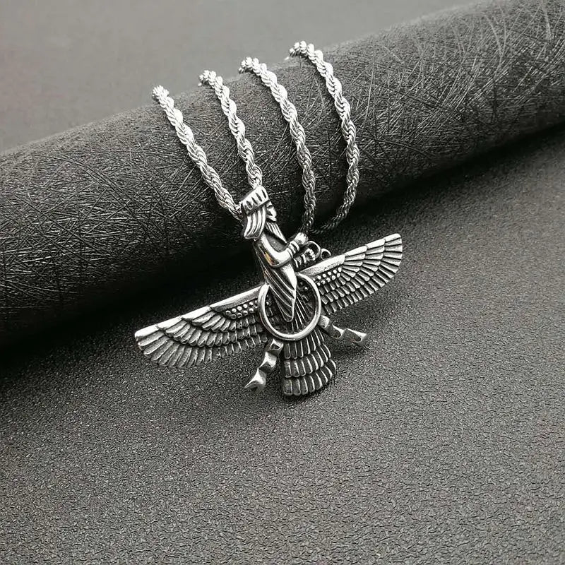 Faravahar and Ahura Mazda Pendant Necklaces for Zoroastrian Heritage