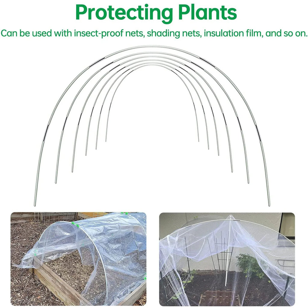 Plantura FlexGrow Garden Arch Set made of fiberglass | DIY Plant Tunnel for raised beds & cold frames | Rustproof & Reusable | Including connectors