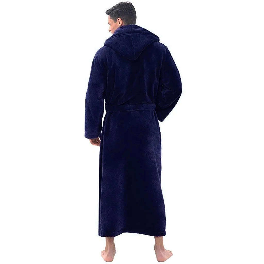 NestEase Hooded Bathrobe For Plush Home Comfort And Relaxation