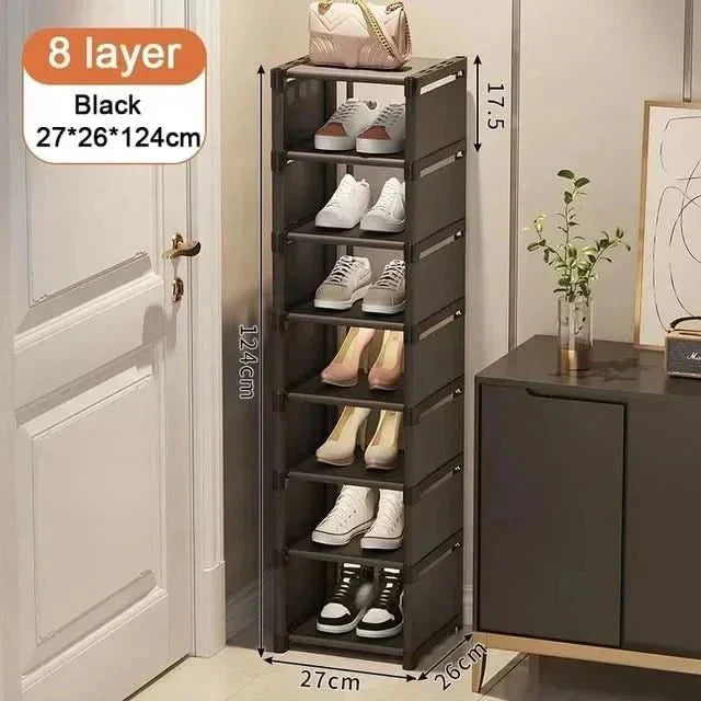 Compact stapelbaar schoenenrek voor hoekruimtes en kleine ruimtes