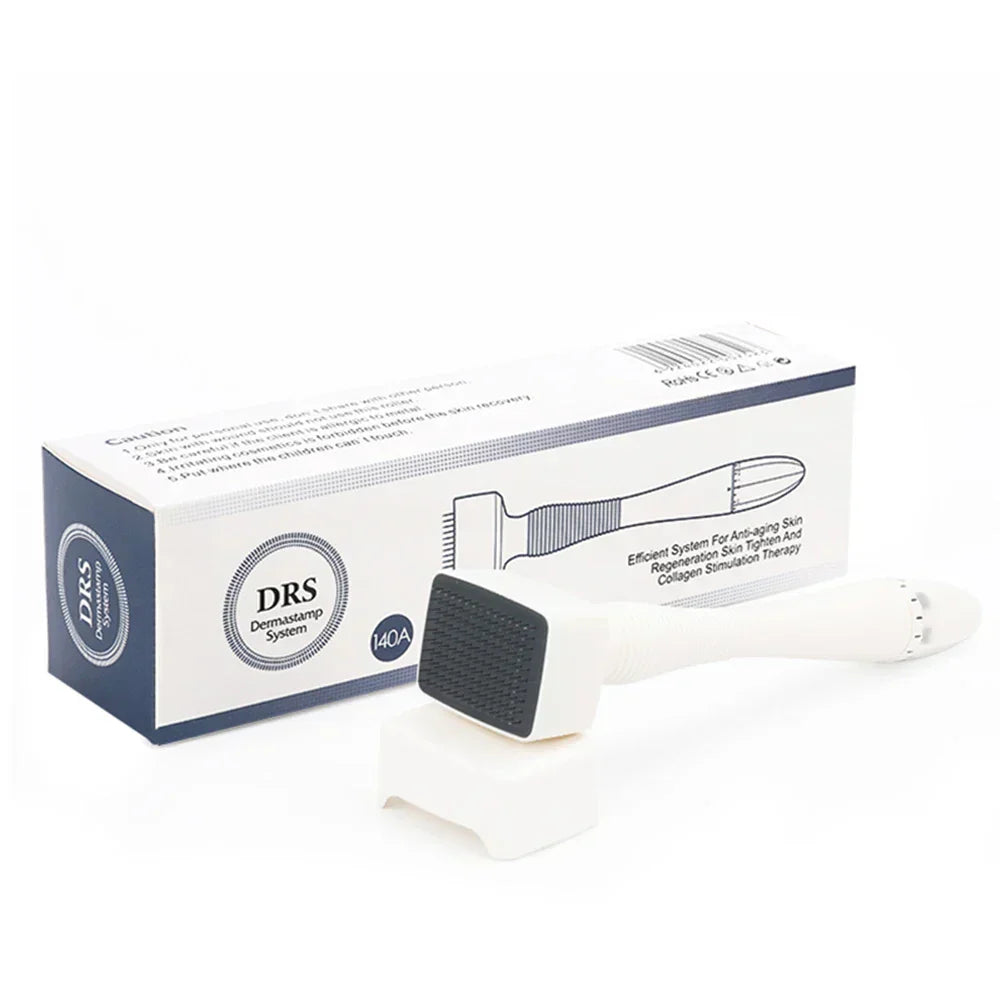 NovaDerm 140-igłowy derma roller z regulowanym pokrętłem do pielęgnacji skóry w domu
