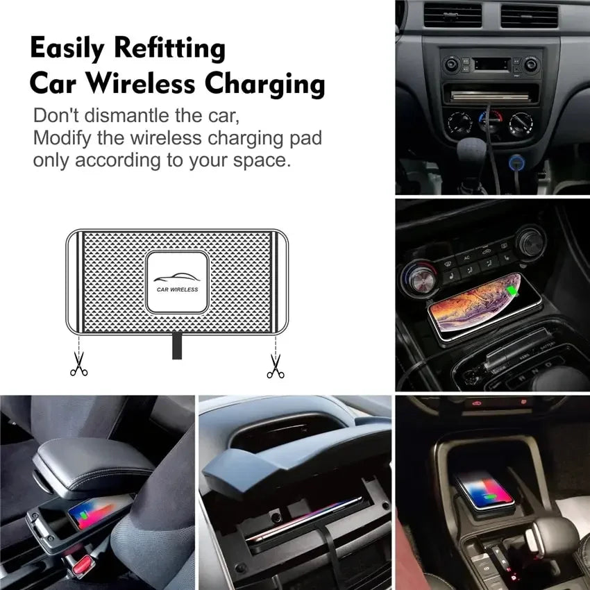 Voltigo Wireless Charging Pad | 15W Fast Charger | Non-Slip & Ultra-Slim | Compatible with iPhone & Samsung