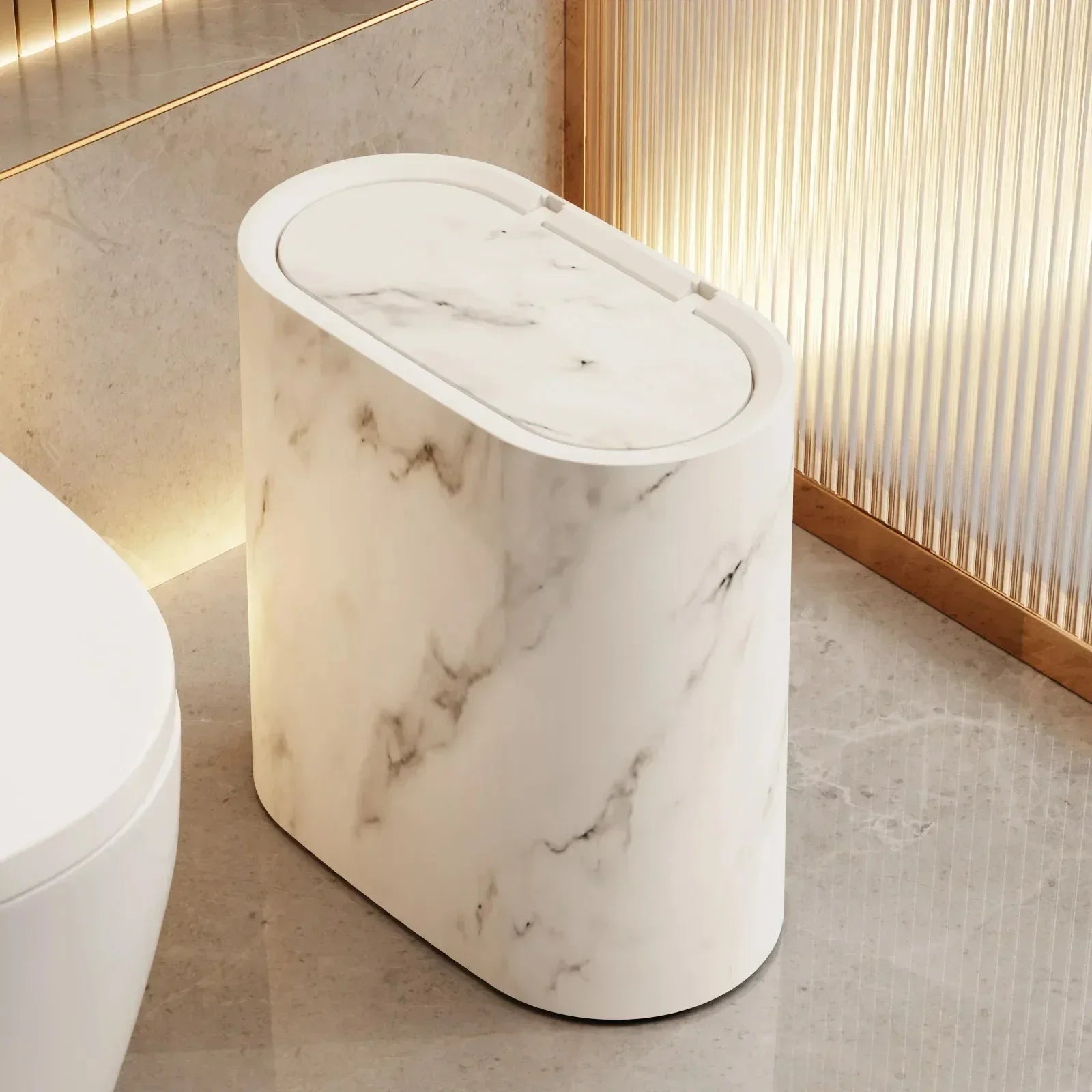 Nordic Marble Design Trash Can