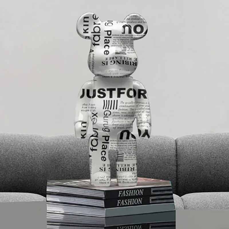 CityCub Bear Figurine In Street Art Style With Built-In Tray For Desk Or Shelf